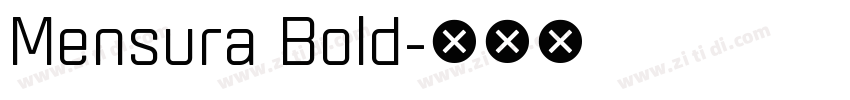 Mensura Bold字体转换